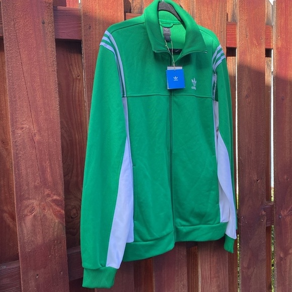 Adidas Men Vintage Emerald Green Track Jacket Size L - Picture 2 of 9